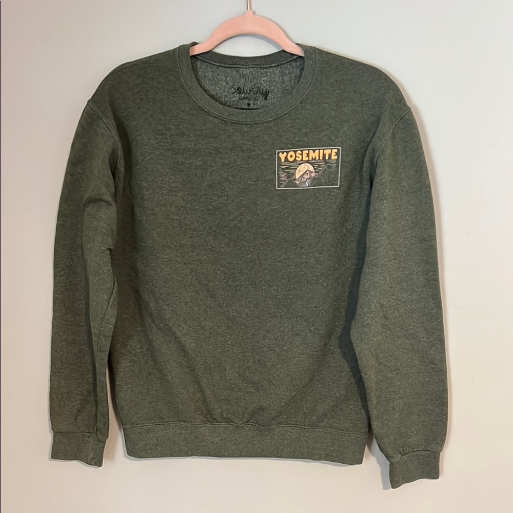 Green Yosemite Graphic Sweatshirt